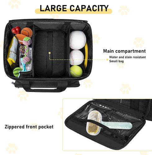GMAK Large Pet Grooming Bag, Dog Grooming Tote Bags Supplies Organizer Case Pets Tools Organizer Tote for Dog Cat