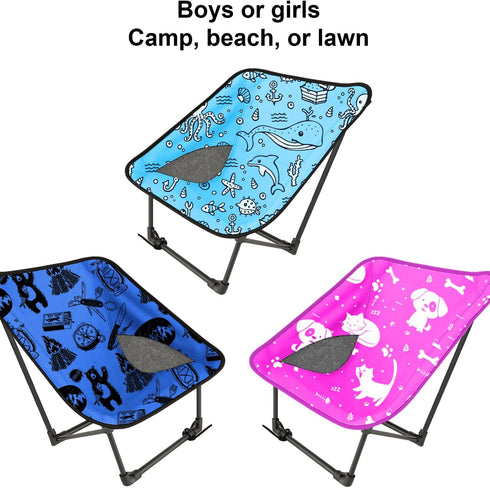 Youth and Kids Camping Chair | Ultra Lightweight, Foldable and Heavy Duty | Ideal Indoor/Outdoor Kid Chair for Camping