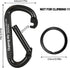 800lbs-13KN (2922 lbs) Hiking,Backpacking Carabiner Clip - Heavy Duty Carabiners Carabeaner D Ring Shape,Key Chain Clip