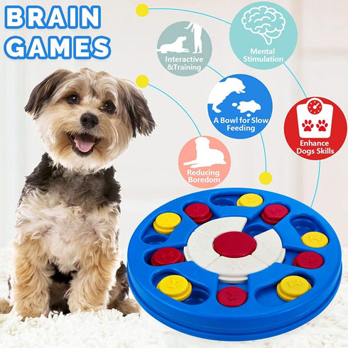 Dog Puzzle Toy, Interactive Game, Mentally Stimulating Treat Dispenser for Large Dogs, Food Grade Material
