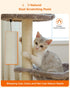 Cat Tree 28" Cat Scratching Post with 15.7" Large Hammock Bed for Indoor Small Cats, Grey Cat Toy