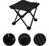 ARTIBETTER Folding Fishing Chair Lightweight Outdoor Folding Beach Stool with Mini Seat and Carry Bag Portable Camping