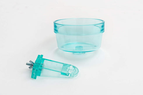 Lixit Quick Lock Removable Cage Bowls - 20oz Aqua Bowls for Rabbits, Birds, Dogs, Cats, and Small Animals