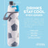 O2COOL Mist 'N Sip Misting Water Bottle, 2-in-1 Mist And Sip Function, 20 oz (Soccer)
