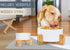 NAT & Jules Small White 6 inch Stoneware Ceramic Pet Bowl with Stand