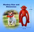 Puppy Chew Toys 2-Pack for Small/Medium Dogs, Rubber Monkey Teething Toys for Fetch