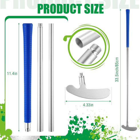 Wettarn 3 Sets Golf Clubs Mini, Two Ways Golf Putter Set for Men Women Kids with 6 Practice Golf Balls