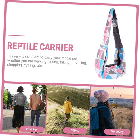 1pc Pet Backpack Reptile Carrier Bag, Portable Hamster Carrier, for Hedgehog and Lizard