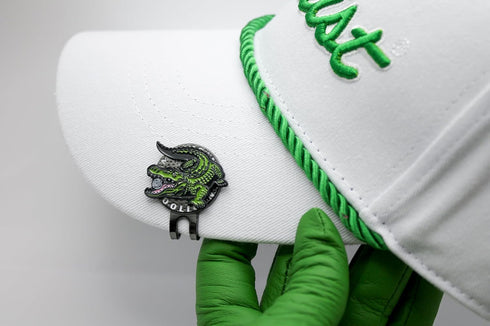 Mulligan Hooligan Alligator Golf Ball Marker + Magnetic Hat Clip, Funny Unique Golf Gift, Premium Quality Golf