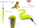 Cat Toys Wand, Retractable Interactive Feather Teaser Cat Toy with Bell, 5pcs Refills