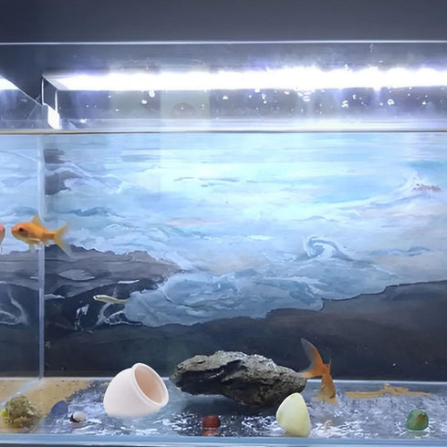 White Cute Ceramic Shrimp Shelter, Betta Fish Tank Decor Jar for Aquarium Landscape