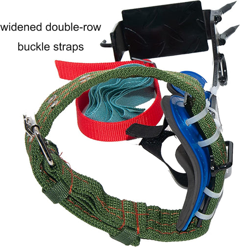 Litong 2 Pack Tree Climbing Gears - Adjustable Spikes with Harness Belt & Non-Slip Pedal Tool