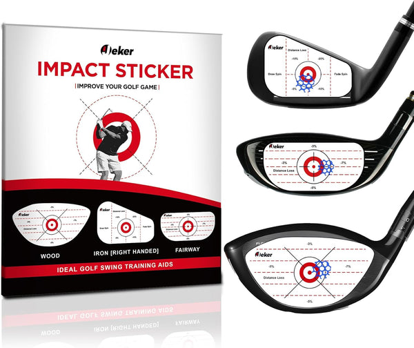Golf Impact Tape - High-Resolution Strike Stickers for Iron, Wood & Fairway Clubs, Non-Residue Swing Training Aid