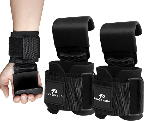 Lifting Hooks for Weight Lifting: Weightlifting Hooks Wrist Straps Hand Grip Support