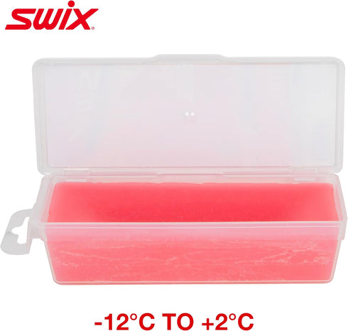 Swix Red Bio Degradable Ski/Snowboard Average Temperature Wax (180g Bar)
