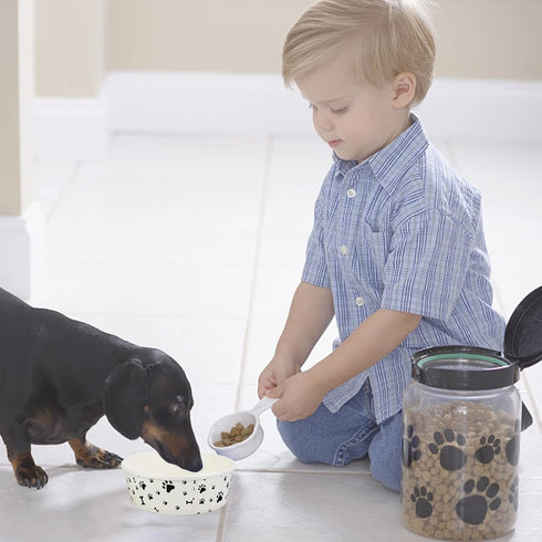 Disposable Dog Bowls - 30 Pcs 16 Ounces Paper Bowls for Pet Food and Water Serving for Small Medium Dogs and Cats