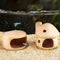 Saim Aquarium Mushroom House with Cave Decorations, Ceramic Cave Fish Tank Accessories for Small Shrimp
