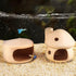 Saim Aquarium Mushroom House with Cave Decorations, Ceramic Cave Fish Tank Accessories for Small Shrimp