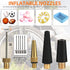 Gionfe 25PCS Nozzle Bicycle Presta Schrader Valve Adaptor Tools, Brass Bike Pump Adaptters,Ball Pump Needle, Balloon