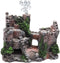 Aquarium Resin Castle Decoration, Stone Cave Hide House for Betta, Shrimp, Turtle Accessories