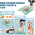 Level 2 in 1 Dog Puzzle Toys - Rotate N' Eat Treat Slow Feeder, Large Capacity Food Dispenser, Mental Puzzles for All