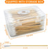 200 PCS Large Cotton Swabs in Storage Box, 6 inch Dog Ear Cleaning Swabs with Bamboo Handle for Pet Care