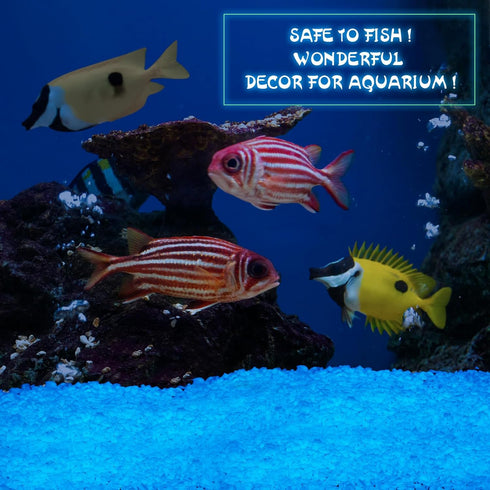 Glow in The Dark Gravel, Fluorescent Rocks for Fish Tank Decorations, Decorative Aquarium Gravel Stones, 300g/0.66lb