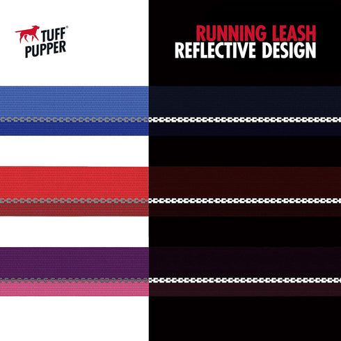 Tuff Pupper Hands Free Adjustable Length Dog Leash | Lightweight for Running, Jogging, Walking | Padded Waist Belt