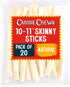 Canine Chews 10-11" Retriever Stick Rolls Rawhide for Dogs, 20 Pack of Skinny Sticks for Small Aggressive Chewers