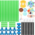 Mellisore 8 4 Puppies(Green,Size:19.7inch) Puppy Play Gym with Hanging Interactive Toys & Suction Cups, Adjustable PVC