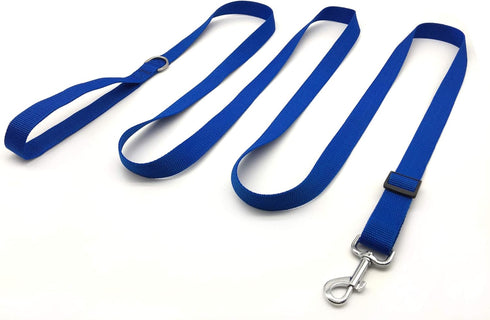 10FT Adjustable Dog Leash, Nylon Leashes for Medium Large Dogs, Blue