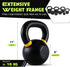Kettlebells, Single-Cast Iron Strength Training Set, No-Welded Joints, Wide Handle for Maximum Durability