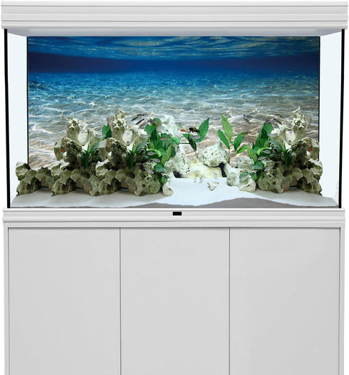 AWERT 24x16 inches Ocean Floor Aquarium Background, Underwater Fish Tank Background, Undersea Theme Aquarium Background