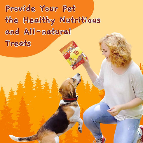 10.6 oz Jungle Calling Triple Flavor Rolls Dog Treats, Made with Real Chicken Duck Beef Meat, Rawhide Free Dogs