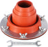 Tent Stove Jack Kit, Flexible Silicone Pipe Boot, High Temp Roof Flue Kit for Bell Tent, Yurt, Wood Burner