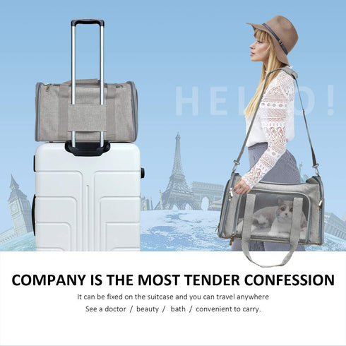 Henkelion 15lbs), Cat Carriers Dog Carrier Pet Carrier For Small / Medium Cats Dogs Puppies (Up To TSA Airline Approved
