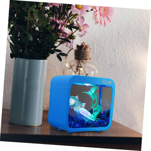 Creative Aquarium Miniature Kits for Work Desk Decor, Small Fish Tank, Ecological Landscape Box, Betta Box Decoration
