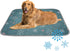 Generic Cooling Blanket for Dogs Cats Ice Silk Washable Crate Mat Holiday Teal