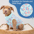 SAWMONG Recovery Suit for Dogs - Breathable Polyester Dog Onesie Body Suit for After Surgery (Blue Leopard, L)