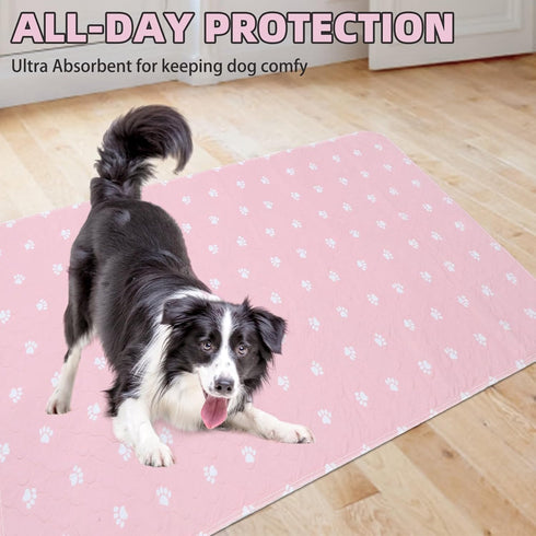 48x60 Inch (Pack 2)) PUPTECK Washable Pee Pads for Dogs - Waterproof Reusable Puppy Potty Training Pads Whelping Mat