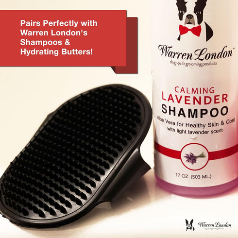 Warren London Grooming Bath Brush - Applicator for Dog Shampoo, Hydrating Butter, or Leave-In Conditioner