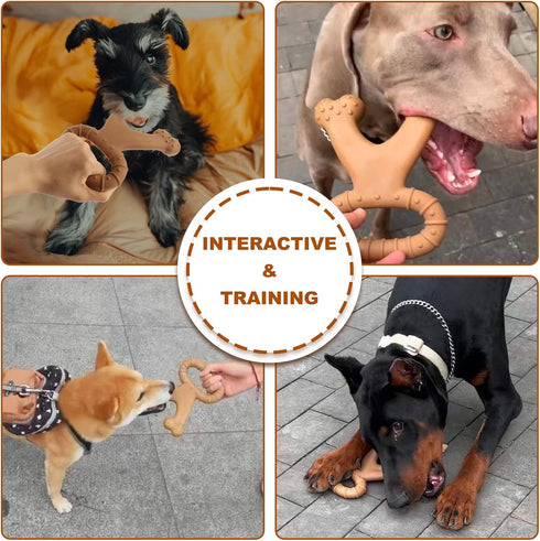 Dog Chew Toys for Aggressive Chewers, Sturdy Bones for Large, Medium, Small Breeds, Tough Dog Toys for Puppies