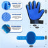 Dog Bath Brush & Washing Gloves 2PCS, Pet Grooming Gloves for Dogs, Cats, Horses with 185 Silicone Tips (Blue)