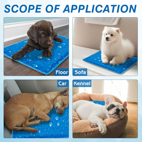Water Injection Dog Cooling Mat, Pet Cooling Pads for Dogs & Cats, Ideal for Outdoor Car Seats & Beds