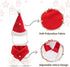 NAMSAN Cat Santa Hat Scarf, Small Dog Christmas Costume with Red Muffler for Kitten, Doggy, Rabbit Decoration