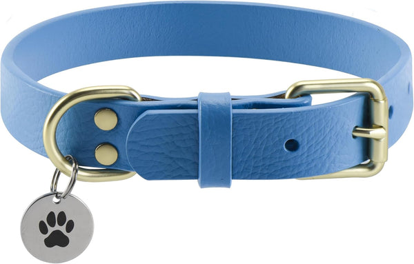 Leather Dog Collar, Heavy Duty Metal Buckle, Soft & Comfy Pet Collar, Waterproof & Odorproof, Adjustable for Custom