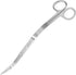 Mandala Crafts Stainless Steel Curved Aquarium Scissors for Aquatic Plants - Extra Long Silver Wave Scissors