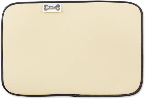Bone Dry Machine Washable Ultra Absorbent Pet Mat, 12x18, Rose/Off-White Lattice