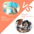 Cat Food Bowl Set - 6 Inch Wide Shallow Dish for Whisker Fatigue Relief, 4Pcs for Cats and Small Dogs