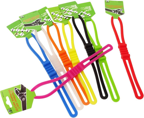 Honbay 8PCS Silicone Elastic Strap, Flashlight Torch Mount Fixed Bands for Cycling Bike (8 Colors, 7.87Inch)